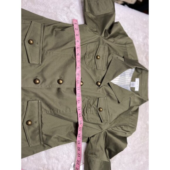 Judith Hart Collection Womens Oregano Green Military Style Jacket W/ Pockets wom - Picture 4 of 6